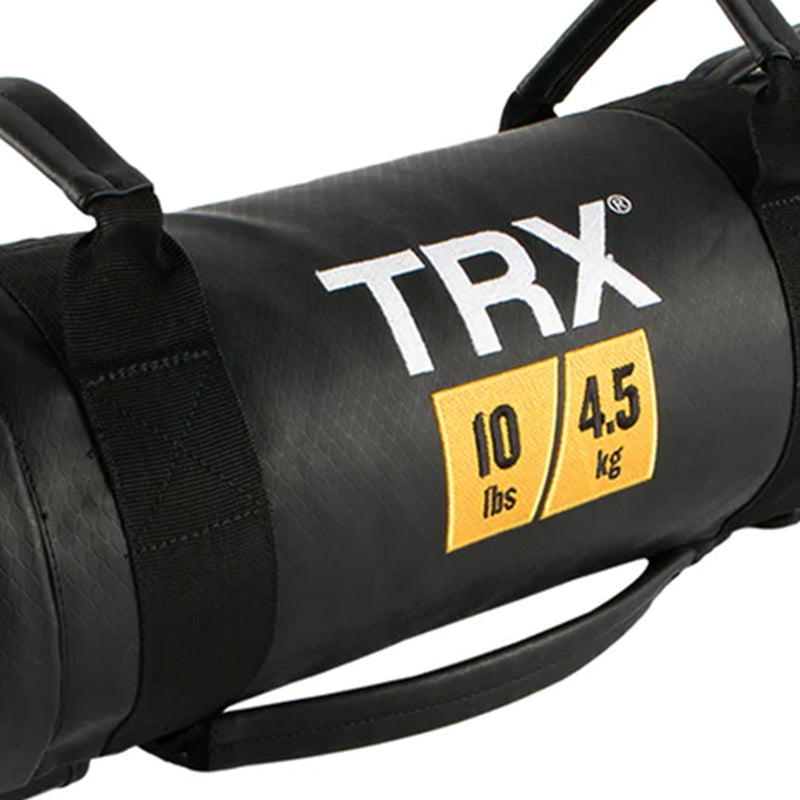 TRX Power Bag 10lb Vinyl Prefilled Weighted Gym Exercise Bag, Black (Open Box)