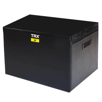 TRX 24" Soft Plyo Box Stackable Gym Workout Equipment for Plyometric Exercises