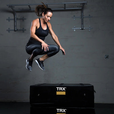 TRX 24" Soft Plyo Box Stackable Gym Workout Equipment for Plyometric Exercises