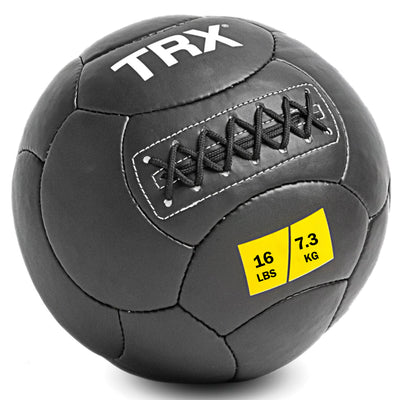 TRX 16 lb Wall Ball Home Gym Strength Training Full Body Workout Equipment, 14"