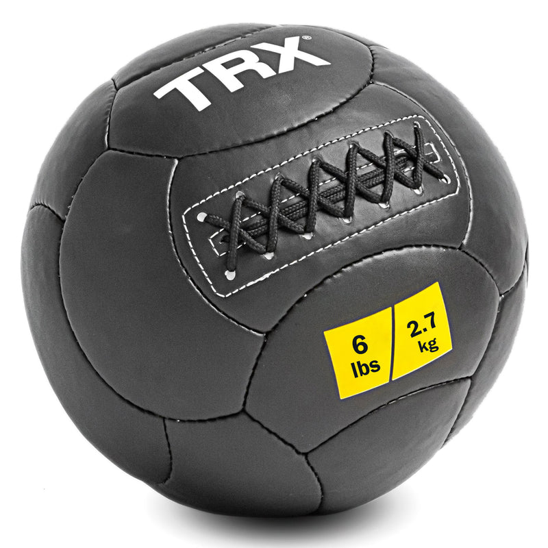 TRX 6 lb Wall Ball Home Gym Strength Training Full Body Workout Equipment, 14"