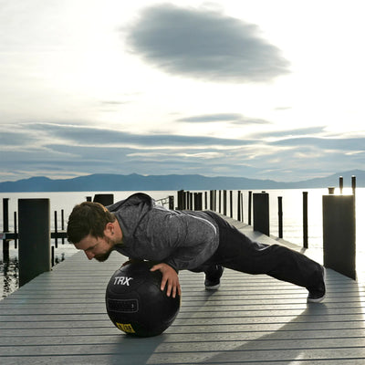 TRX 6lb Wall Ball Home Gym Strength Training Full Body Equipment, 14" (Open Box) - VMInnovations