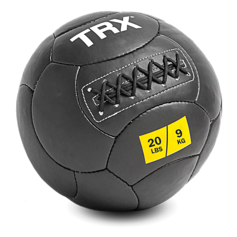 TRX 20 lb Wall Ball Home Gym Training Full Body Workout Equipment, 14"(Open Box)