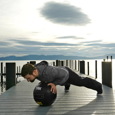 TRX 10 lb Wall Ball Home Gym Strength Training Full Body Workout Equipment, 10"