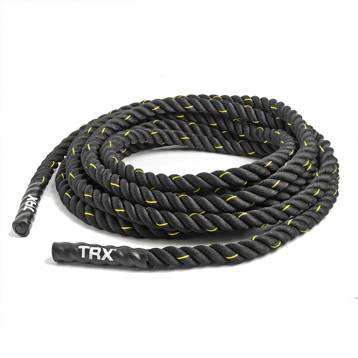 TRX 30 Foot Battle Rope Workout Equipment for Home Gym and Outdoor (Open Box)