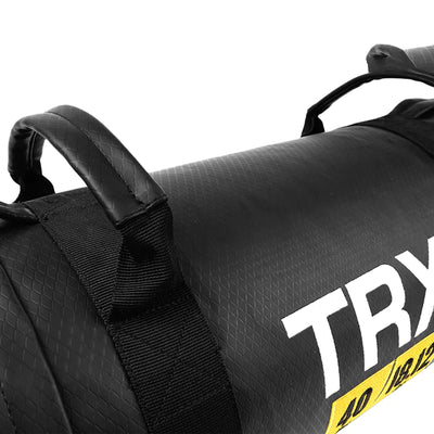 TRX Power Bag 40 Pound Vinyl Prefilled Sandbag Weighted Gym Exercise Bag, Black