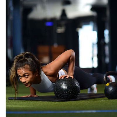 50 Pound Slam Ball for Full Body High Intensity Workouts, Black (Open Box) - VMInnovations