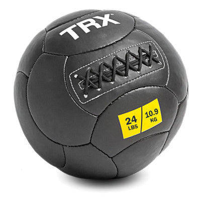 TRX 24 lb Wall Ball Home Gym Strength Training Full Body Workout Equipment, 14"