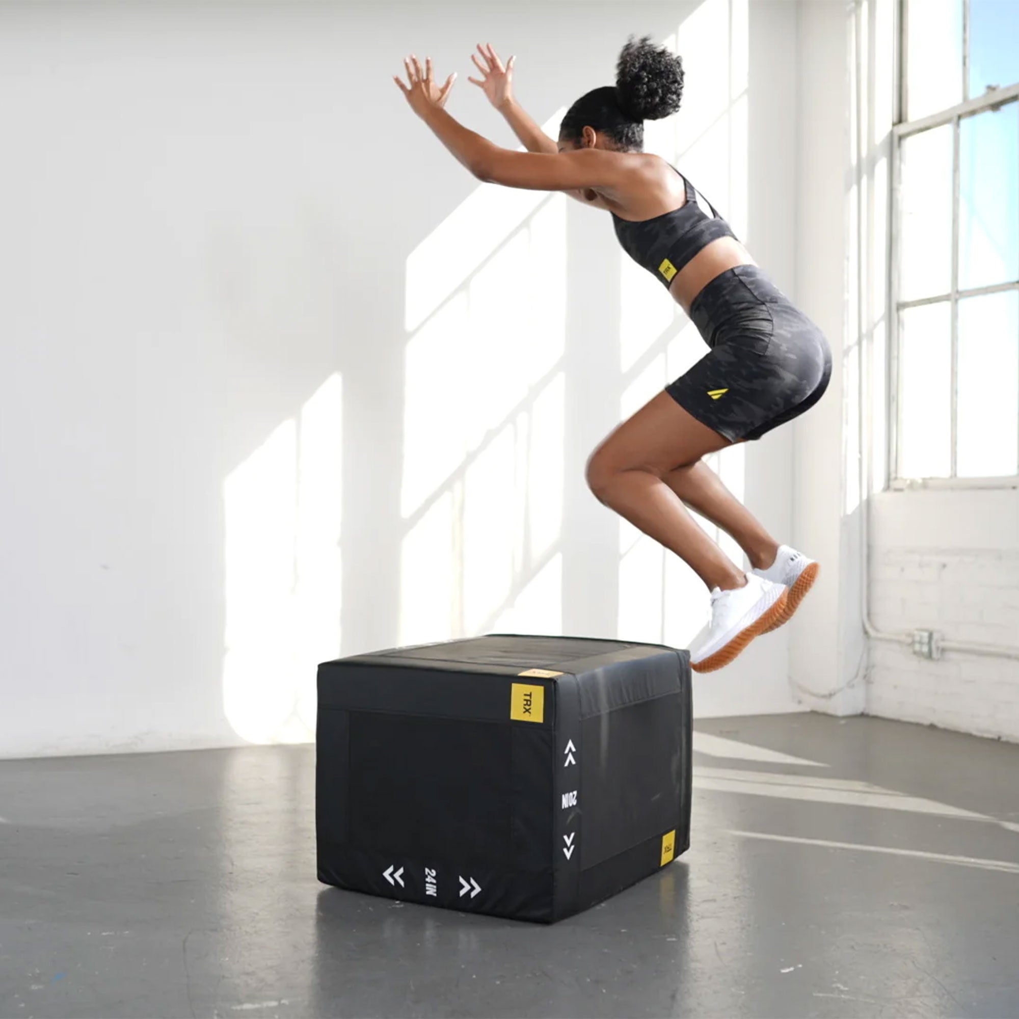 TRX Plyo Cube Fitness Step Gym Workout Exercise Equipment, 59.5 Pounds(Open Box) - VMInnovations