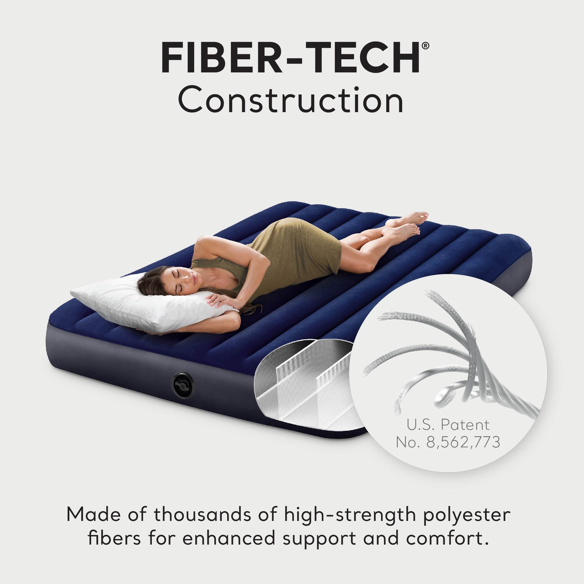 Intex 10" Dura-Beam Standard Downy Air Mattress, Queen (Pump Not Included)(Used) - VMInnovations
