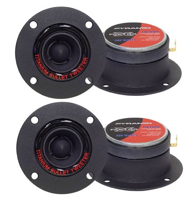 Pyramid Pro TW18BK 3.25" 600W Car Titanium Super Car/Home DJ Horns/Tweeters (4) - VMInnovations