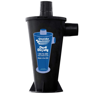 Oneida Air Systems Dust Deputy DIY Static Dissipative Cyclone Separator, Black - VMInnovations