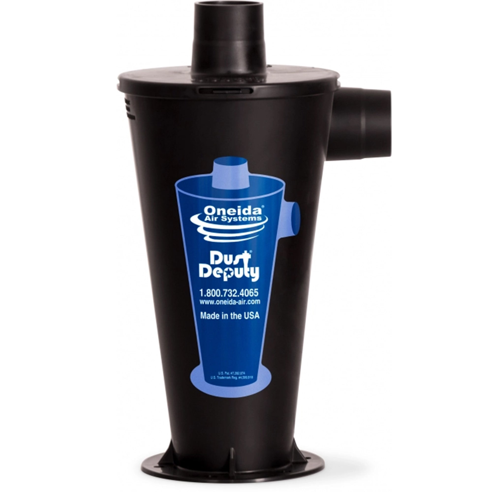 Oneida Air Systems Dust Deputy DIY Static Dissipative Cyclone Separator, Black - VMInnovations