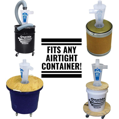 Oneida Air Dust Deputy DIY Static Dissipative Cyclone Separator, Black(Open Box) - VMInnovations