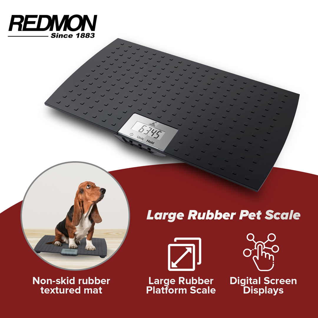 Redmon Pet Large Non-Skid Rubber Precision Digital Pet Weight Scale (Open Box)