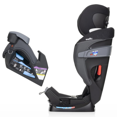 Evenflo All4One DLX Convertible Washable Car Seat w/SensorSafe, Kingsley Black - VMInnovations