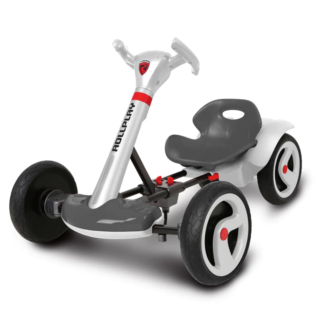 Rollplay FLEX Kart Foldable Ride-On Kids Tricycle 6V Battery Electric Car, White - VMInnovations