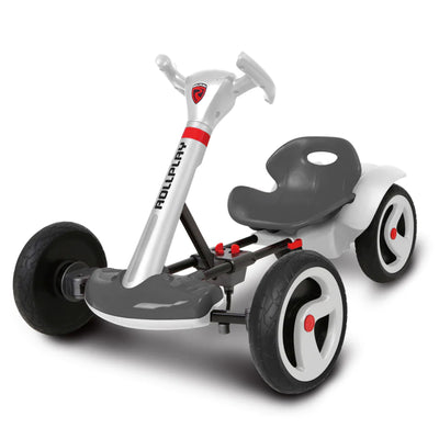 Rollplay FLEX Kart Foldable Ride-On Tricycle 6V Battery Car, White (For Parts)