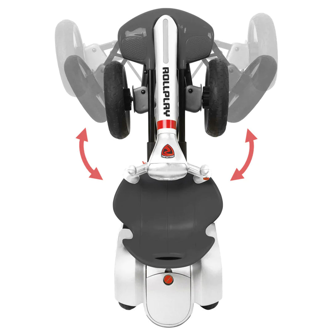 Rollplay FLEX Kart Foldable Ride-On Kids Tricycle 6V Battery Electric Car, White - VMInnovations