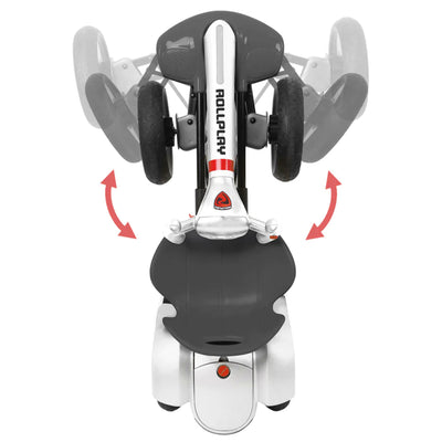 Rollplay FLEX Kart Foldable Ride-On Kids Tricycle 6V Battery Electric Car, White - VMInnovations