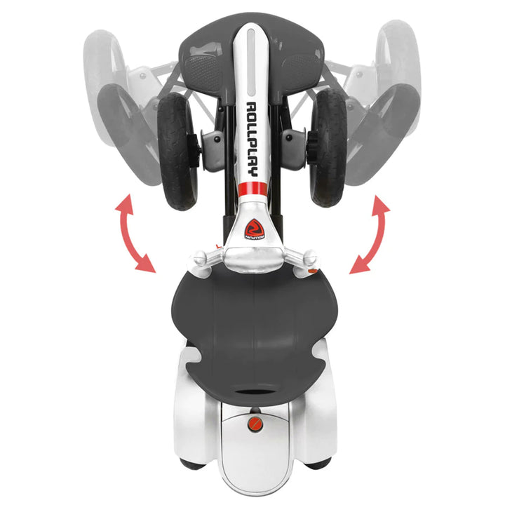 Rollplay FLEX Kart Foldable Ride-On Kids Tricycle 6V Battery Electric Car, White - VMInnovations