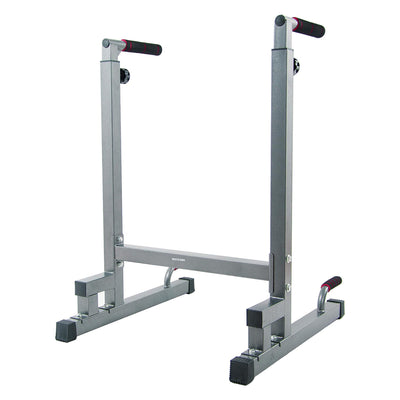 BalanceFrom Multi Function Home Gym Exercise Dip Stand, 500lb Capacity, Gray