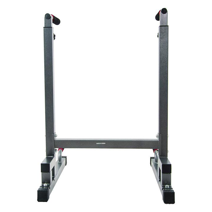 BalanceFrom Multi Function Home Gym Exercise Dip Stand, 500lb Cap Gray(Open Box)