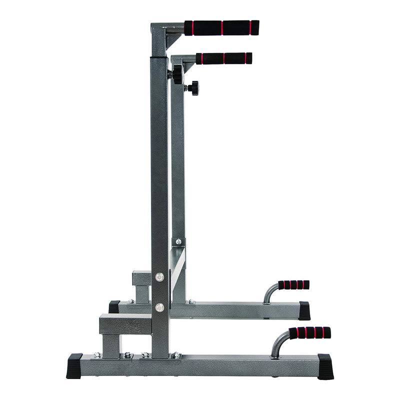 BalanceFrom Multi Function Home Gym Exercise Dip Stand, 500lb Capacity, Gray