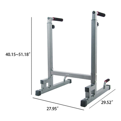 BalanceFrom Multi Function Home Gym Dip Stand, 500lb Capacity, Gray (Used)