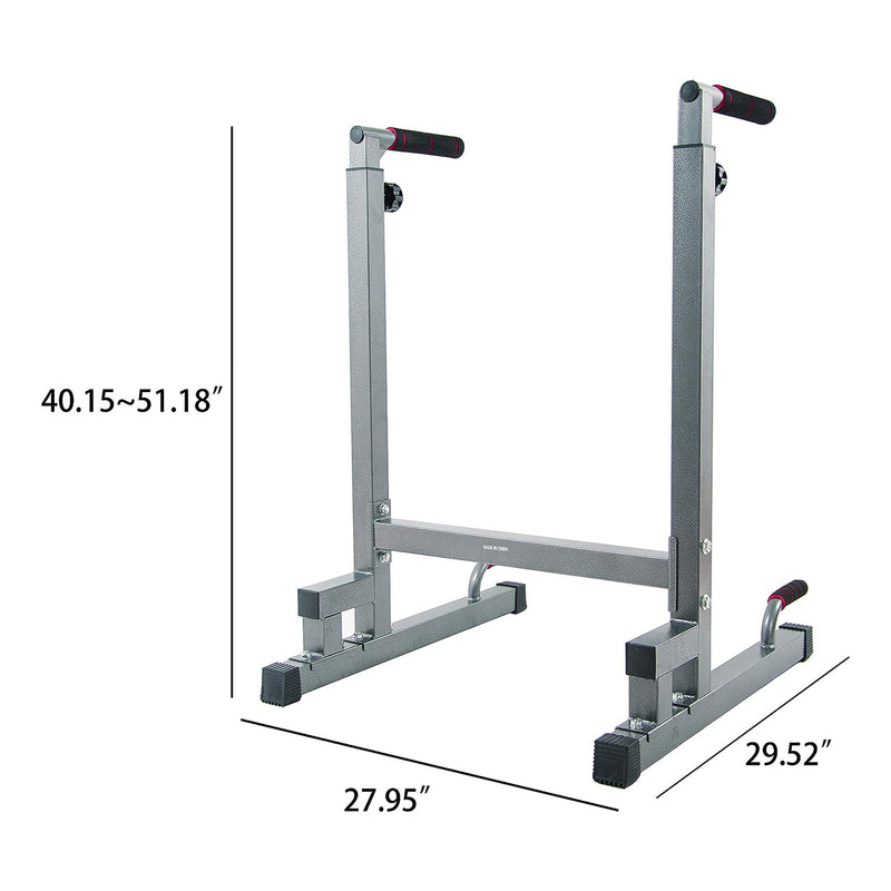 BalanceFrom Multi Function Home Gym Dip Stand, 500lb Capacity, Gray (Used)