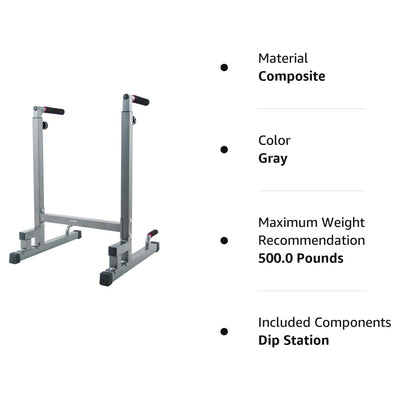 BalanceFrom Multi Function Home Gym Dip Stand, 500lb Capacity, Gray (Used) - VMInnovations