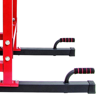 BalanceFrom Multi-Function Home Gym Dip Stand, 500lb Capacity, Red (For Parts)