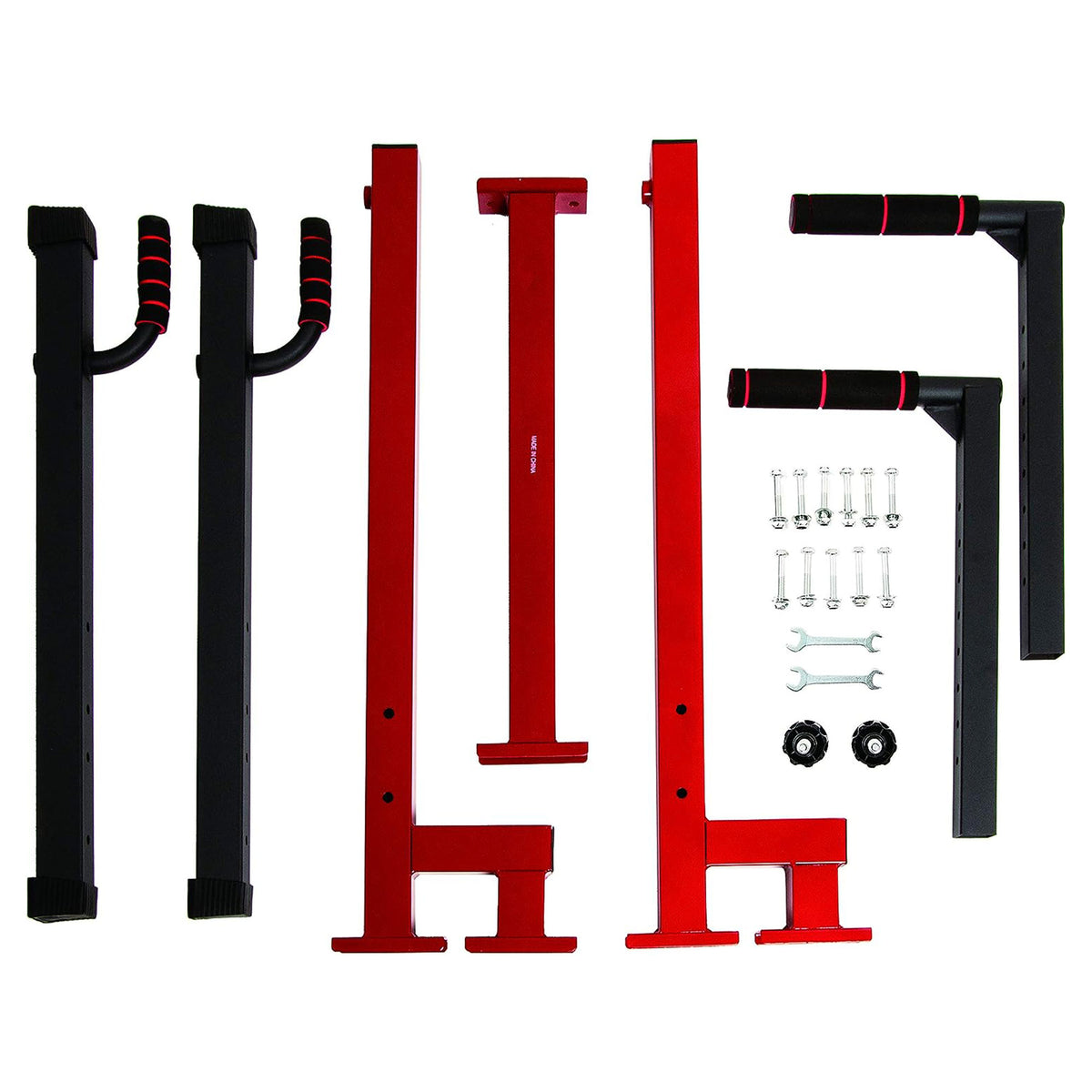 BalanceFrom Multi-Function Home Gym Dip Stand, 500lb Capacity, Red (For Parts) - VMInnovations