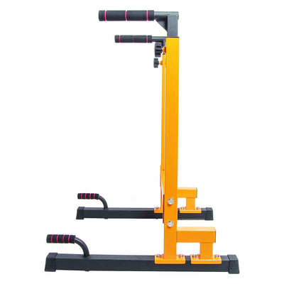 Multi-Function Home Gym Exercise Dip Stand, 500lb Capacity, Yellow (Used) - VMInnovations