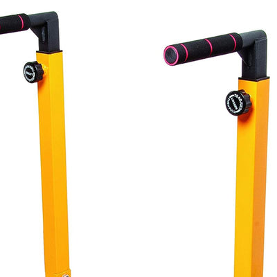 Multi-Function Home Gym Exercise Dip Stand, 500lb Capacity, Yellow (Used) - VMInnovations