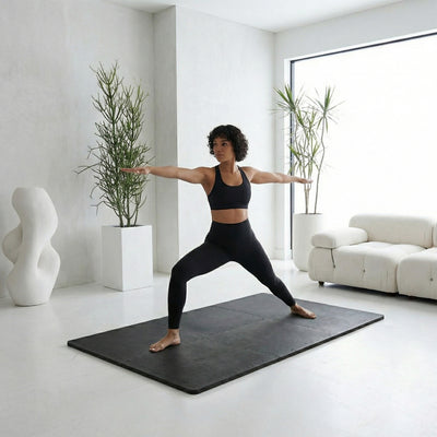 BalanceFrom Fitness 24 Sq Ft Interlocking EVA Foam Mat Tiles,BLK(Open Box)