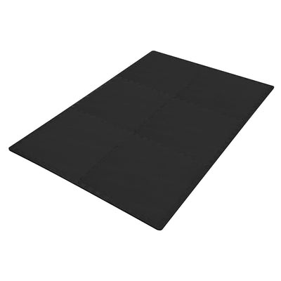 BalanceFrom Fitness 24 Sq Ft Interlocking EVA Foam Exercise Tiles, Black (Used)