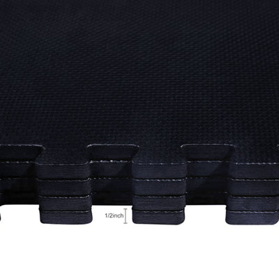 BalanceFrom Fitness 24 Sq Ft Interlocking EVA Foam Exercise Tiles, Black (Used) - VMInnovations