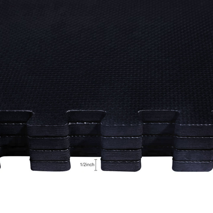 BalanceFrom Fitness 24 Sq Ft Interlocking EVA Foam Mat Tiles,BLK(Open Box)