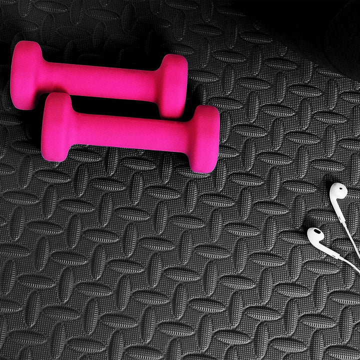 BalanceFrom Fitness 24 Sq Ft Interlocking EVA Foam Exercise Tiles, Blk(Open Box)