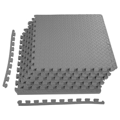 BalanceFrom Fitness 24 Sq Ft Interlocking EVA Foam Exercise Tiles, Gray (Used)