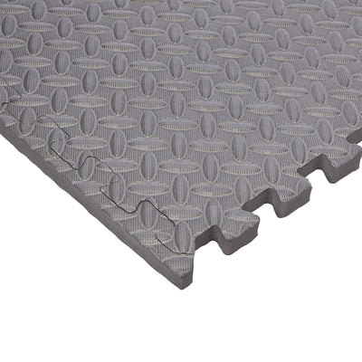 BalanceFrom Fitness 24 Sq Ft Interlocking EVA Foam Exercise Tiles, Gray (Used) - VMInnovations
