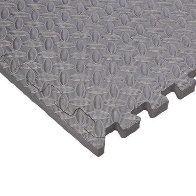 BalanceFrom Fitness 24 Sq Ft Interlocking EVA Foam Exercise Tiles, Gray (Used)