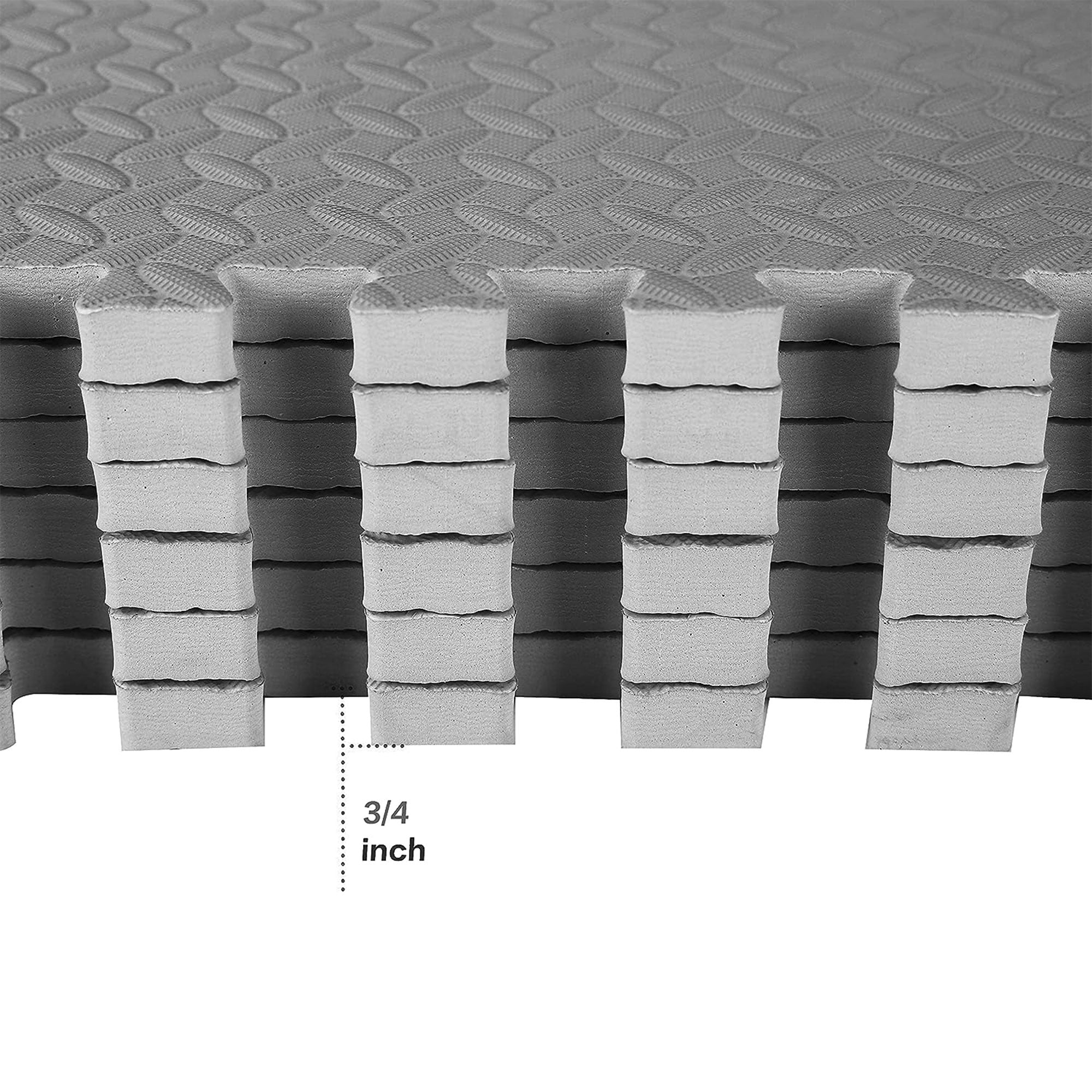 BalanceFrom Fitness 24 Sq Ft Interlocking EVA Foam Exercise Tiles, Gray (Used) - VMInnovations