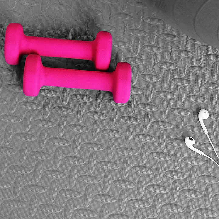 BalanceFrom Fitness 24 Sq Ft Interlocking EVA Foam Exercise Tiles, Gray (Used) - VMInnovations