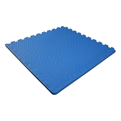 BalanceFrom Fitness 24 SqFt Interlocking EVA Foam Exercise Mat Tiles, Blue(Used)