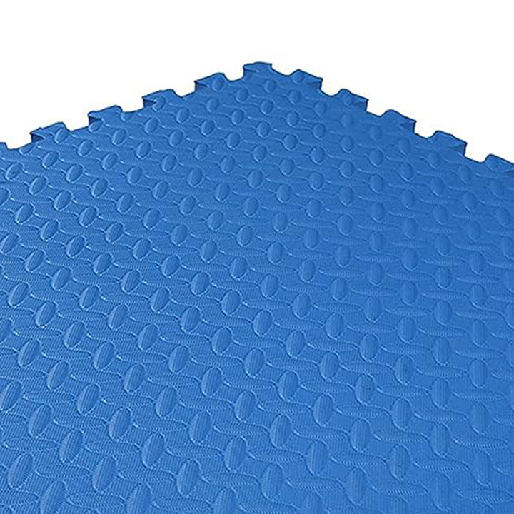 BalanceFrom 24 Sq Ft Interlocking EVA Foam Exercise Mat Tiles, Blue (Open Box)