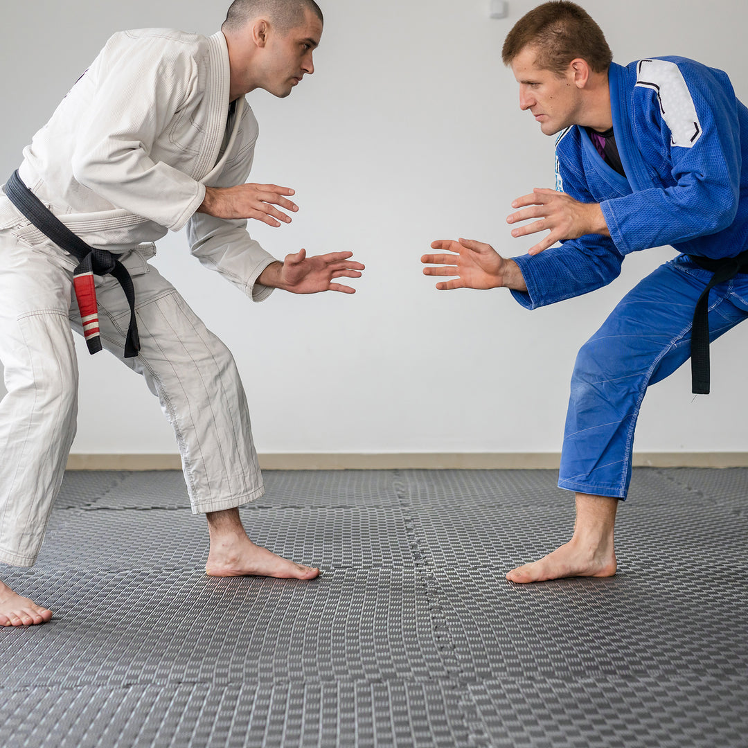 BalanceFrom Fitness 24 Sq Ft Interlocking EVA Foam Exercise Mat Tiles,Gray(Used)