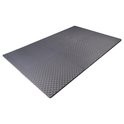 BalanceFrom Fitness 24 Sq Ft Interlocking EVA Foam Exercise Mat Tiles,Gray(Used) - VMInnovations