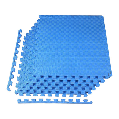 BalanceFrom Fitness 144 Sq Ft Interlocking EVA Foam Exercise Tiles,Blue(Used)